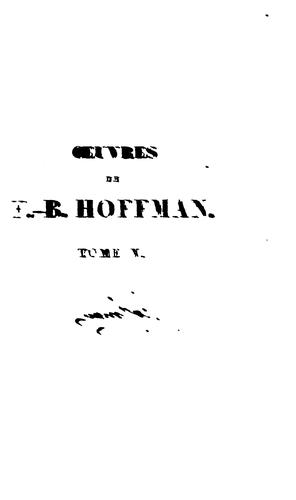 Cover for Oeuvres de F.-B. Hoffman