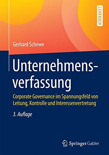 Cover for Unternehmensverfassung