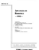 Cover for Advances in robotics, 1992
