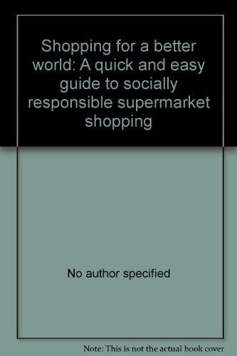 Cover for Shopping for a better world