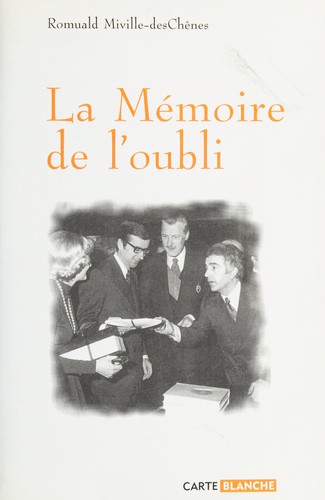Cover for La mémoire de l'oubli