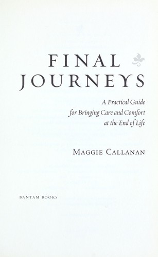 Cover for Final journeys