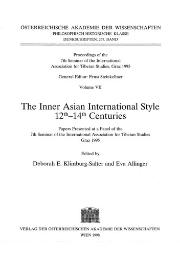 Cover for The inner Asian international style 12th-14th centuries