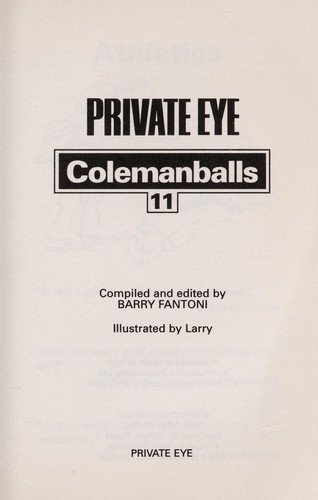 Cover for Private eye Colemanballs 11