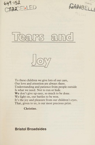 Cover for Tears and joy