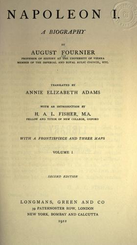 Cover for Napoleon I