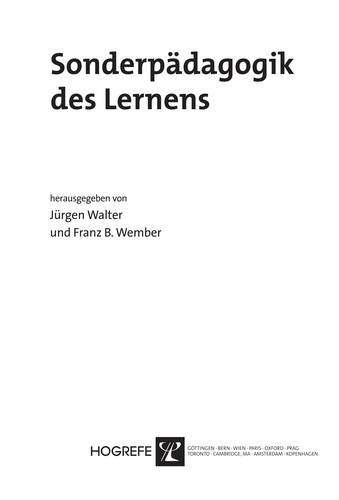 Cover for Handbuch Sonderpädagogik