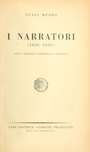 Cover for I narratori, 1850-1950.
