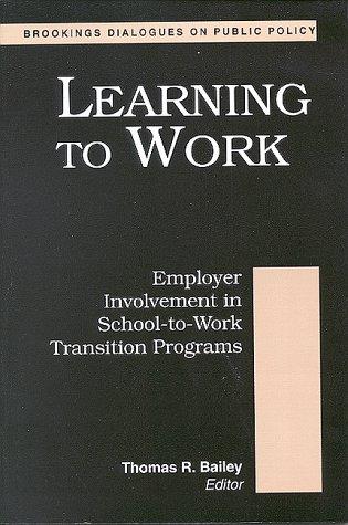 Cover for Learning to work