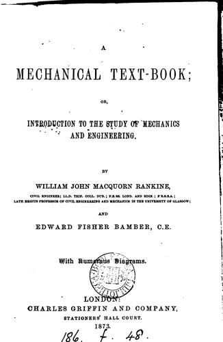 Cover for A mechanical text-book; or, Introduction to the study of mechanics and engineering, by W.J.M ...