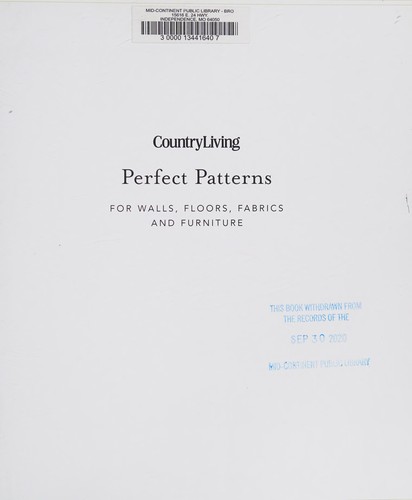 Cover for Perfect patterns for walls, floors, fabrics and furniture