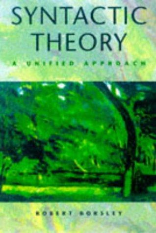 Cover for Syntactic theory