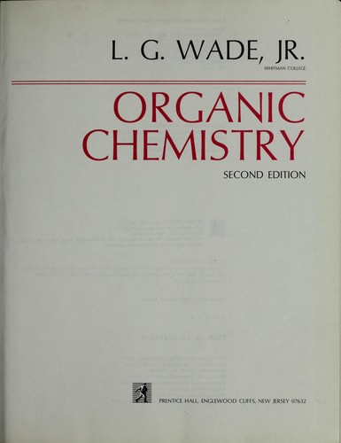 Cover for Organic chemistry