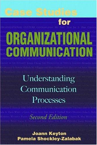 Cover for Case Studies for Organizational Communication