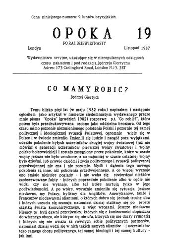 Cover for Opoka