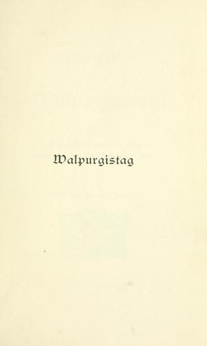 Cover for Walpurgistag