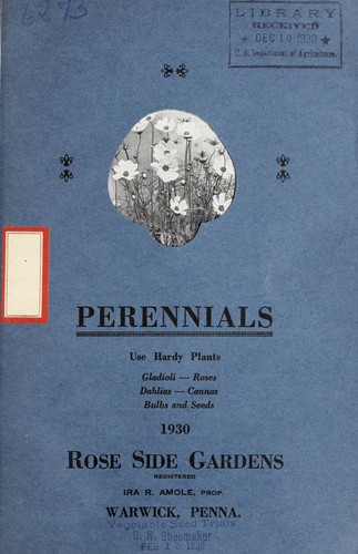 Cover for Rare plants and seeds