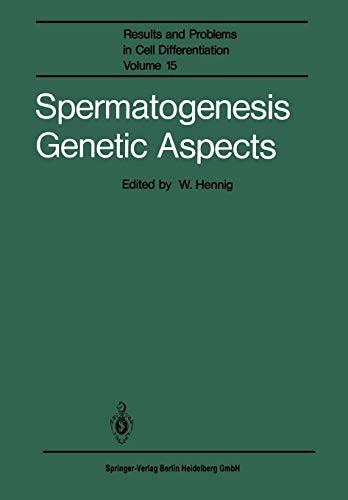 Cover for Spermatogenesis Genetic Aspects
