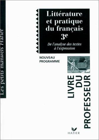 Cover for Littérature et pratique du français, 3e 
