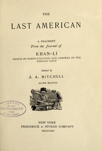 Cover for The last American