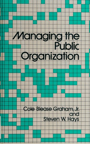 Cover for Managing the public organization
