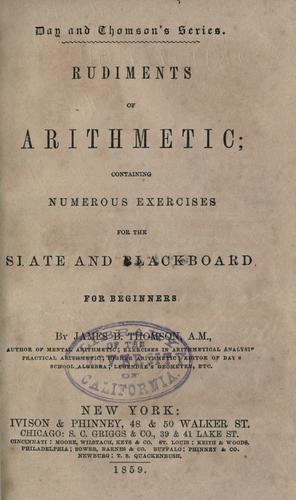 Cover for Rudiments of arithmetic