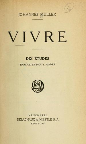 Cover for Vivre.