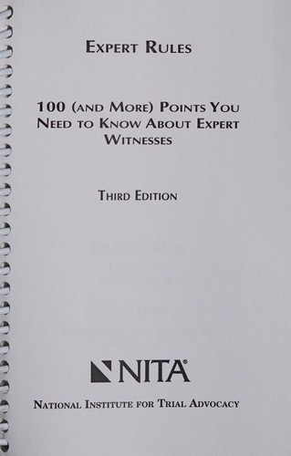 Cover for Expert rules