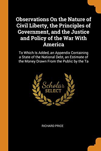 Cover for Observations on the Nature of Civil Liberty, the Principles of Government, and the Justice and Policy of the War with America
