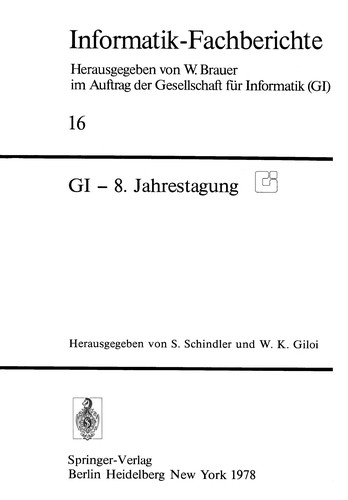 Cover for GI -- 8. Jahrestagung