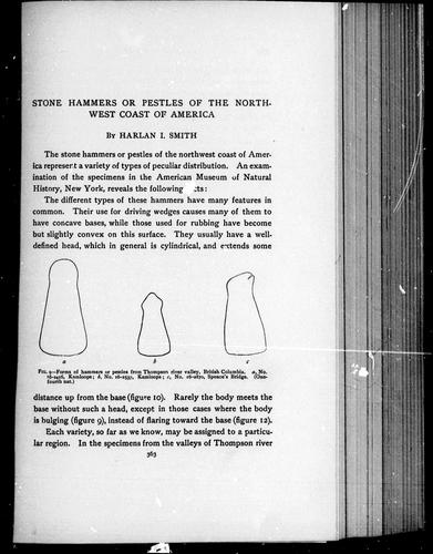 Cover for Stone hammers or pestles of the north-west coast of America