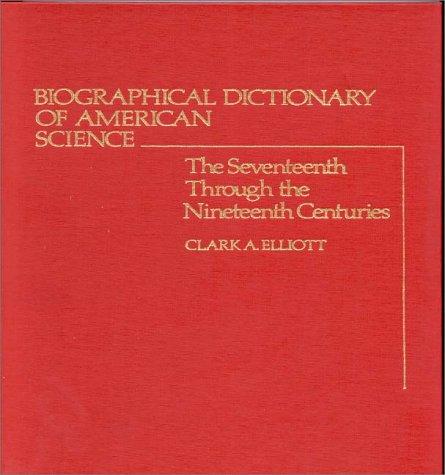 Cover for Biographical dictionary of American science