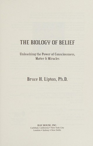 Cover for The biology of belief
