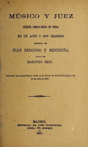 Cover for Músico y juez