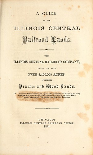 Cover for A guide to the Illinois central railroad lands