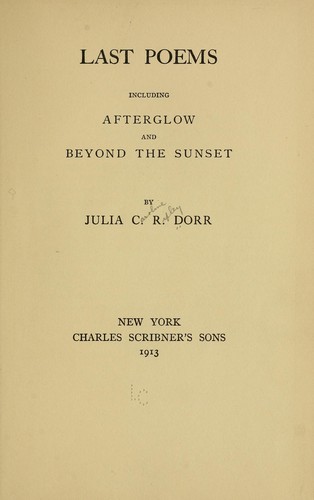 Cover for Last poems