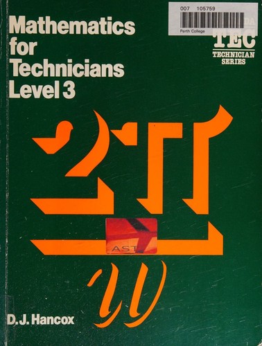 Cover for Mathematics for technicians 3