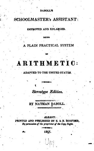 Cover for Daboll's Schoolmaster's Assistant, Improved and Enlarged: Being a Plain Practical System of ...