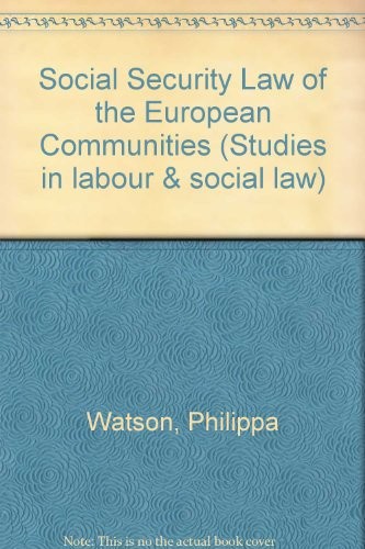 Cover for Social security law of the European Communities