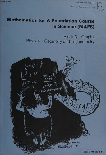 Cover for Mathematics for A foundation course in science (MAFS)