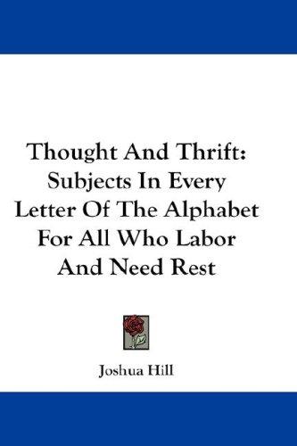 Cover for Thought And Thrift