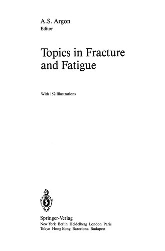 Cover for Topics in Fracture and Fatigue