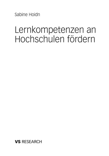 Cover for Lernkompetenzen an Hochschulen fo rdern