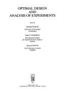 Cover for Optimal design and analysis ofexperiments