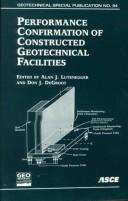 Cover for Performance confirmation of constructed geotechnical facilities