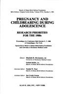 Cover for Pregnancy and childbearing during adolescence