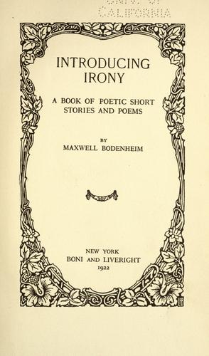 Cover for Introducing irony
