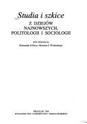 Cover for Studia i szkice z dziejów najnowszych, politologii i socjologii
