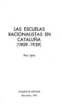 Cover for Las escuelas racionalistas en Cataluña (1909-1939)