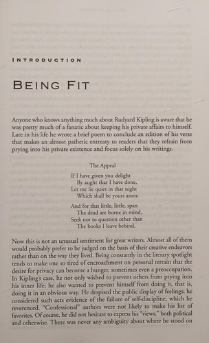 Cover for Being Kipling